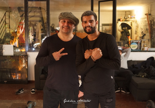 Brahim Zaibat et Moossa Step dans les Studios de TF1